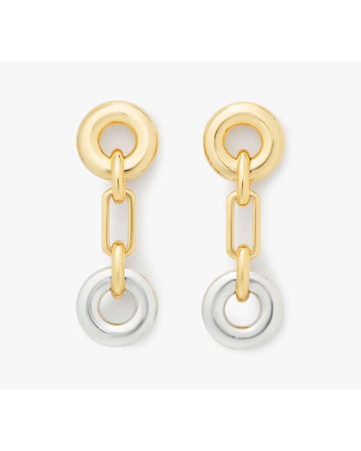 Kate Spade Metallic Interlock Linear Earrings