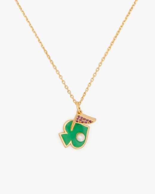 Kate Spade White Hole In One Charm Pendant