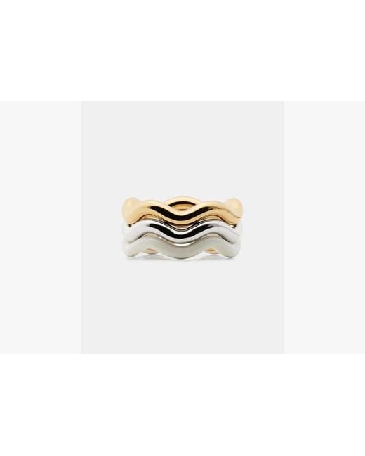 Kate Spade Metallic Wave Ring Set