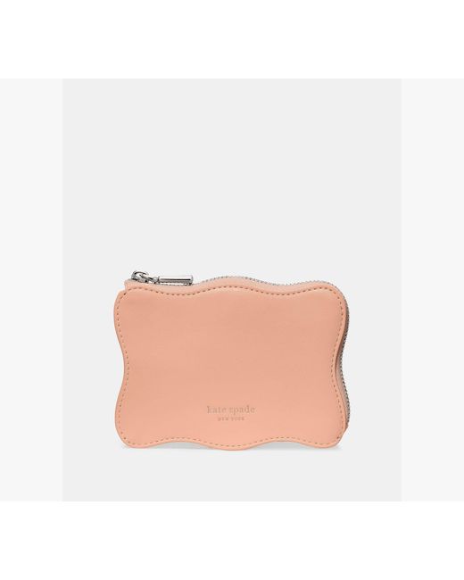 Kate Spade Natural Wavy Mini Zip Card Case
