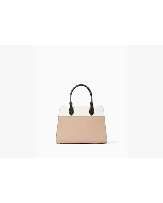 Kate Spade Black Madison Medium Satchel, Toasted Hazelnut