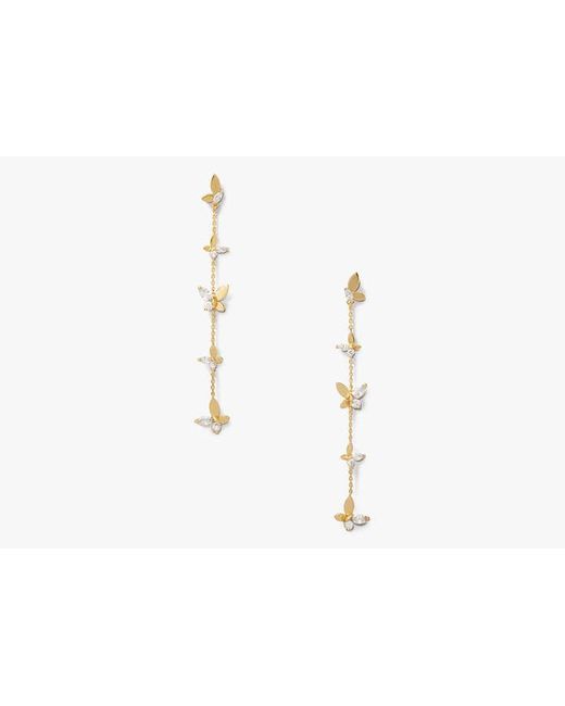 Kate Spade White Kate Spade Social Butterfly Linear Earrings