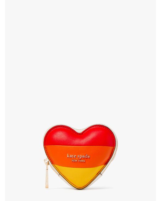 Kate Spade Leather Pride 3d Heart Coin Purse Lyst