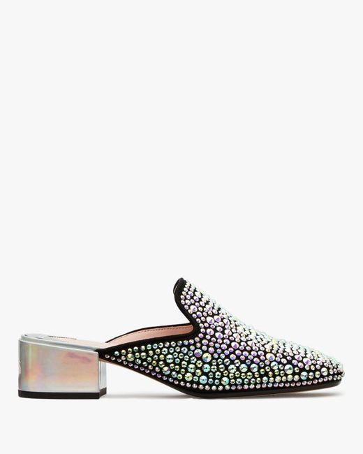 Kate Spade White Life Of The Party Pavé Mules