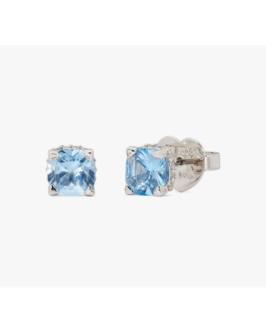 Kate Spade Blue Little Luxuries 6mm Square Studs