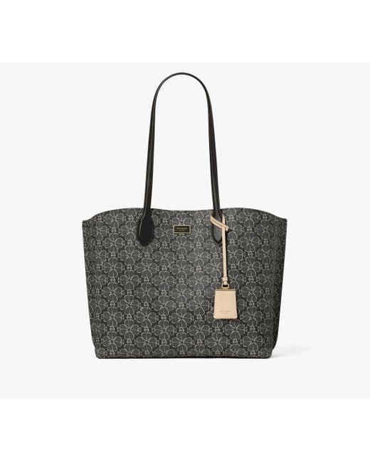 Kate Spade Black Suite Spade Flower Large Work Tote