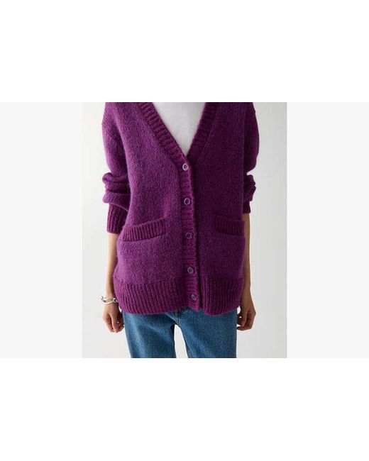 Kate Spade Purple Fuzzy Oversized Cardigan