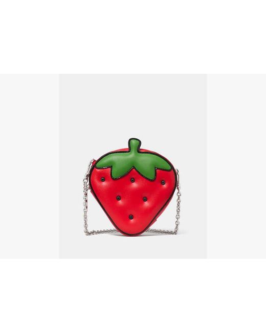 Kate Spade Red Hello Kitty X Ksny 3d Strawberry Mini Crossbody Bag