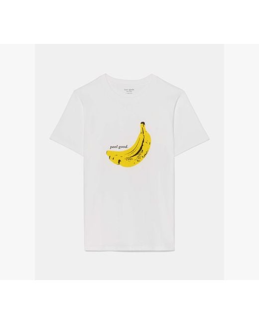 Kate Spade White Peel Good Banana Tee
