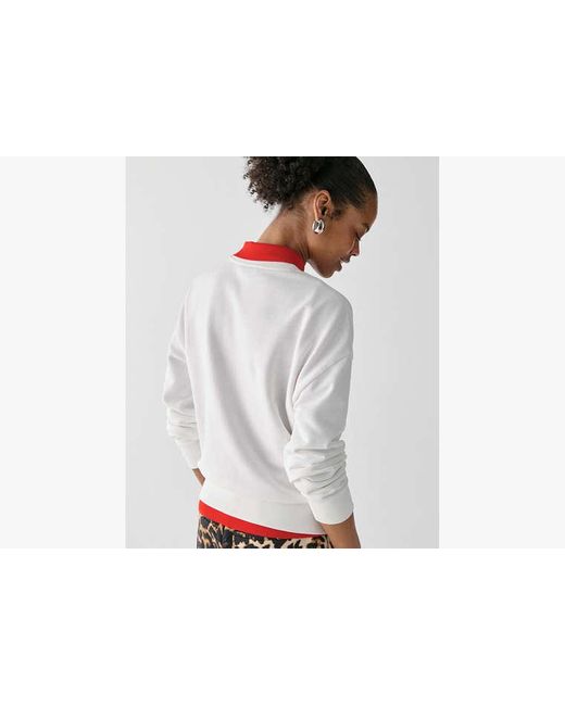 Kate Spade White The Original Bag Icon Logo Sweatshirt