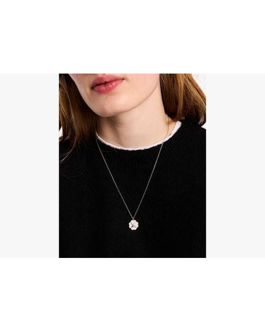 Kate Spade White Heritage Bloom Mini Pendant