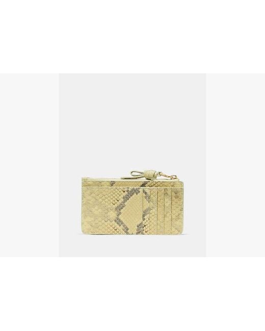 Kate Spade Metallic Loop Snake Embossed Zip Card Case