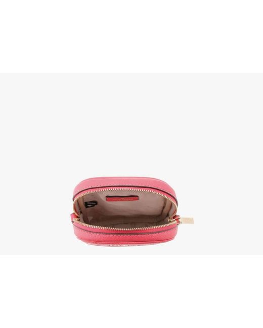 Kate Spade Pink Rosie Handy-umhängetasche Mit Reissverschlus Im Längsformat Aus Leinen