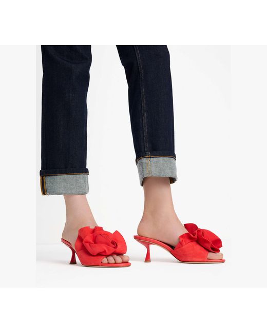 Kate Spade Red Flourish Heeled Sandal