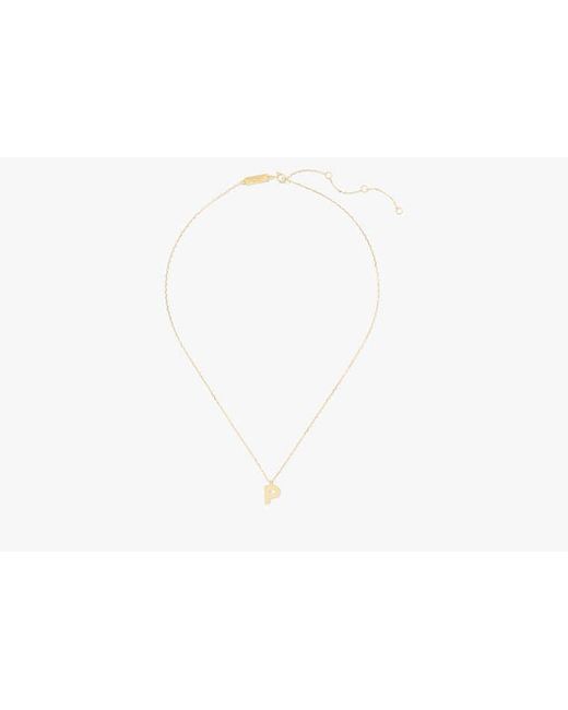 Kate Spade White Kate Spade Fine Love Letter P Initial Pendant