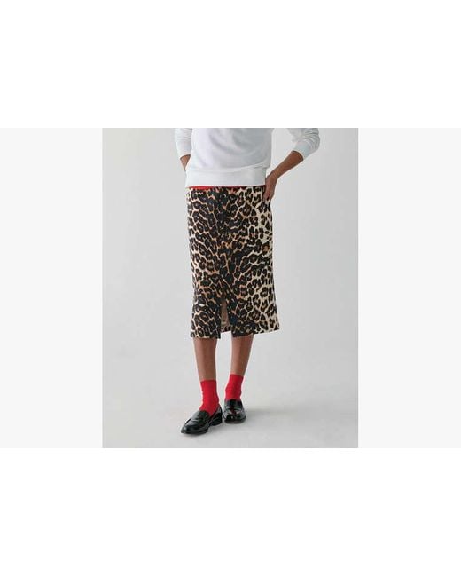 Kate Spade Brown Leopard Midi Skirt