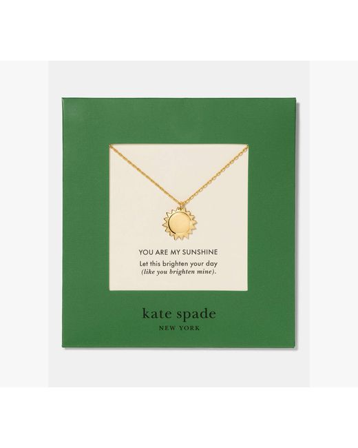 Kate Spade Metallic You Are My Sunshine Pendant