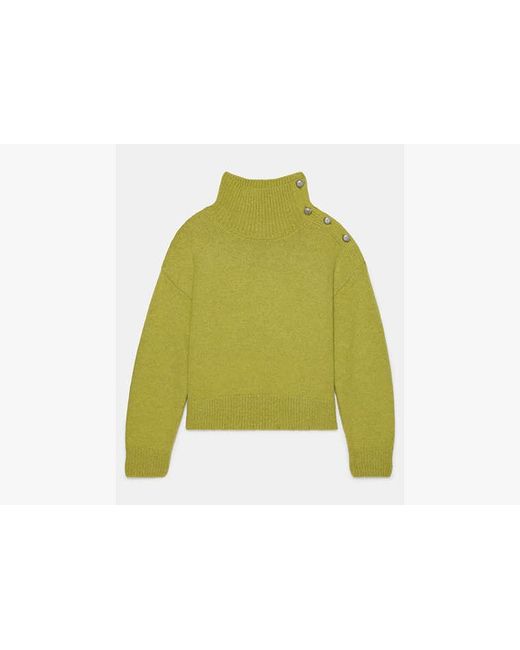 Kate Spade Green Bauble Button Turtleneck