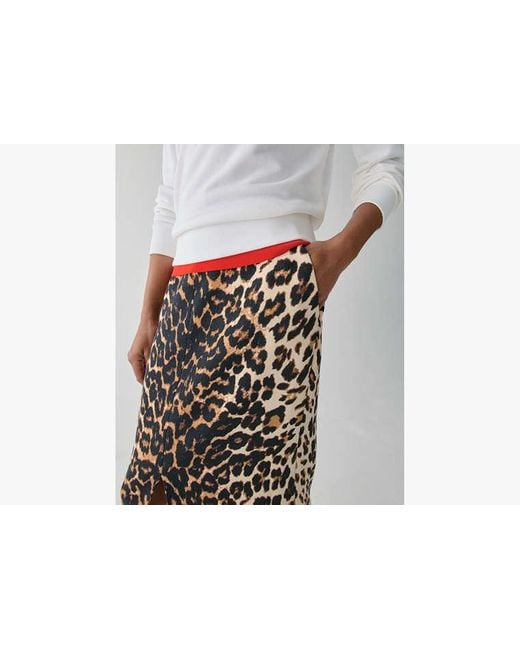 Kate Spade Brown Leopard Midi Skirt