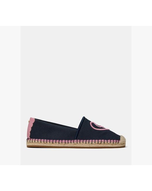 Kate Spade Blue Gwen Heart Spade Espadrille Flat