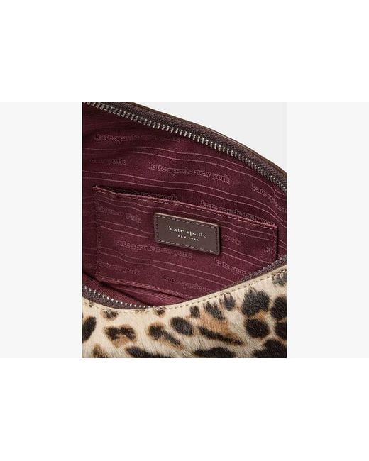 Kate Spade Gray Duo Leopard Haircalf Crossbody Bag