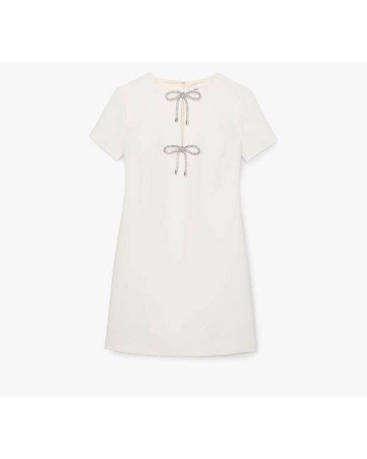 Kate Spade White Rhinestone Bow Kleid
