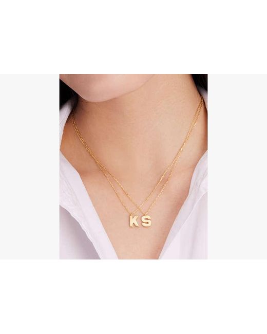 Kate Spade White Kate Spade Fine Love Letter A Initial Pendant