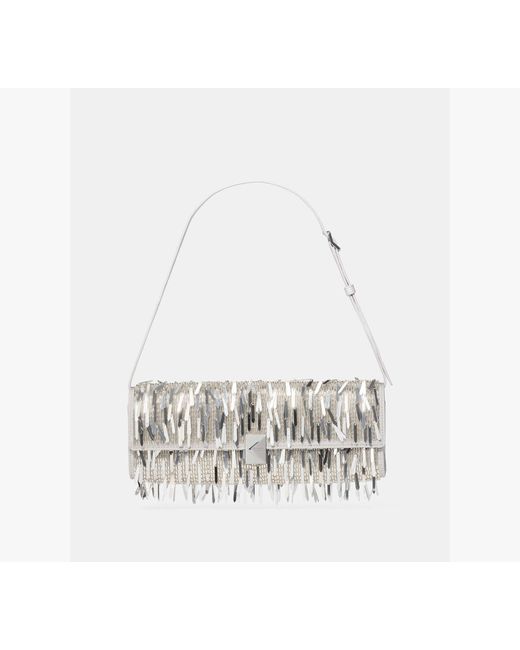 Kate Spade White Deco Embellished Soft Mini Shoulder