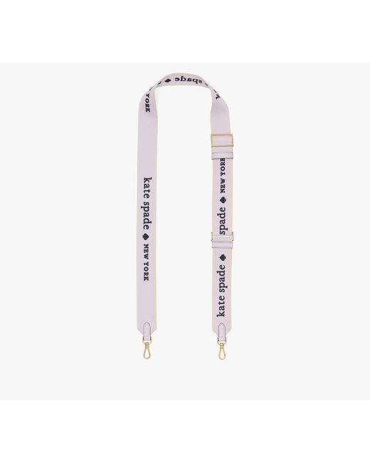 Kate Spade White Kate Spade Logo Webbing Bag Strap