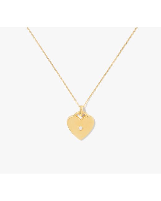 Kate Spade White Kate Spade Fine Meant To Be Heart Pendant