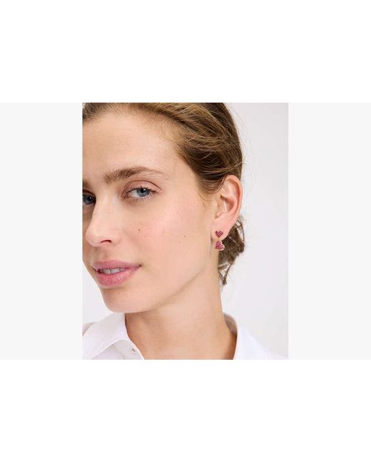 Kate Spade Pink With All My Heart Pavé Drop Earrings