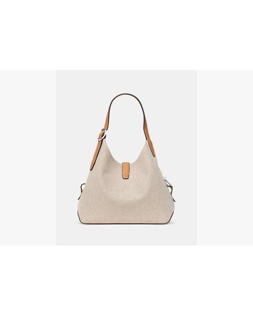 Kate Spade Natural Deco Canvas Crossbody Tote Bag