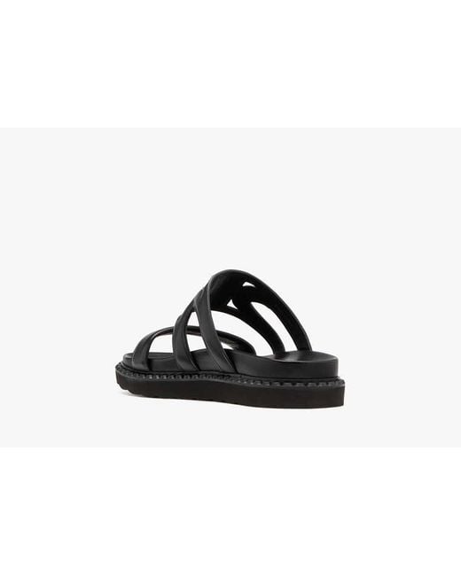 Kate Spade Black Duo Smooth Leather Sport Sandal
