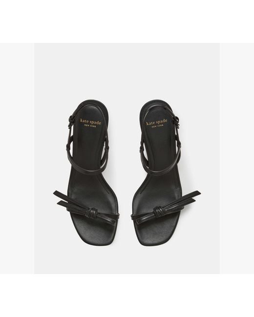 Kate Spade Black Loop Block Heel Sandal