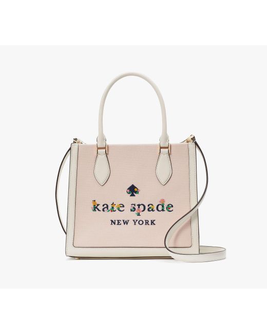 Kate Spade Natural Ellie Tote Bag mit Garden-Logo