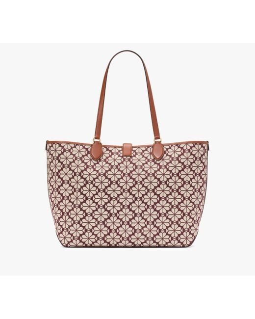 Kate Spade Pink Spade Flower Jacquard Large Open Tote