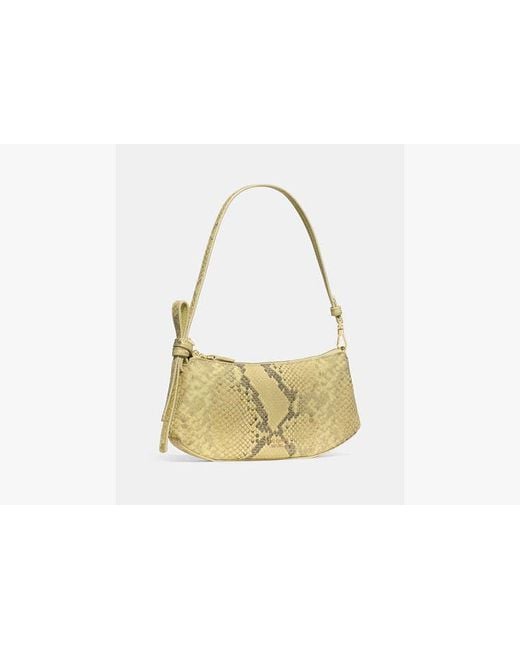 Kate Spade Metallic Loop Snakeskin Embossed Leather Pochette Shoulder Bag