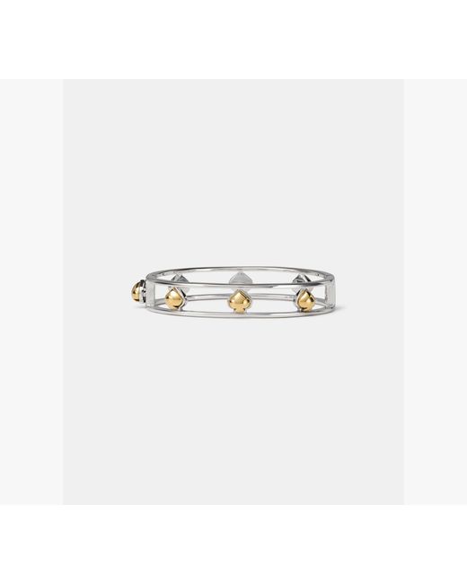 Kate Spade White Sculpted Spade Cut Out Bangle