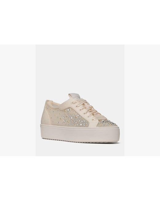 Kate Spade White Sam Icon Embellished Platform Sneakers
