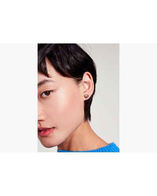 Kate Spade White My Love Heart Studs