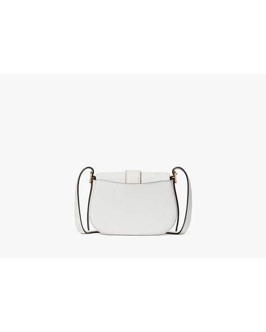 Kate Spade White Nouveau Mini Saddle Bag
