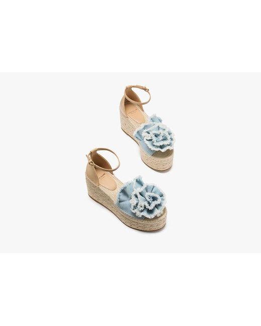 Kate Spade Flourish Espadrille Wedge Sandals in Blue | Lyst UK