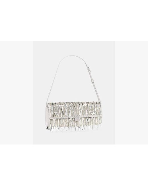 Kate Spade White Deco Embellished Soft Mini Shoulder
