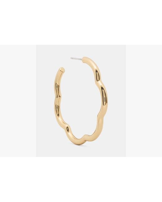Kate Spade White Kate Spade Wave Hoop Earring
