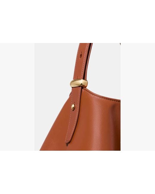 Kate Spade Brown Halo Pleated Wave Mini Bucket Bag