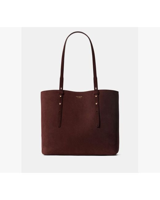 Kate Spade Red Do It All Suede Tote