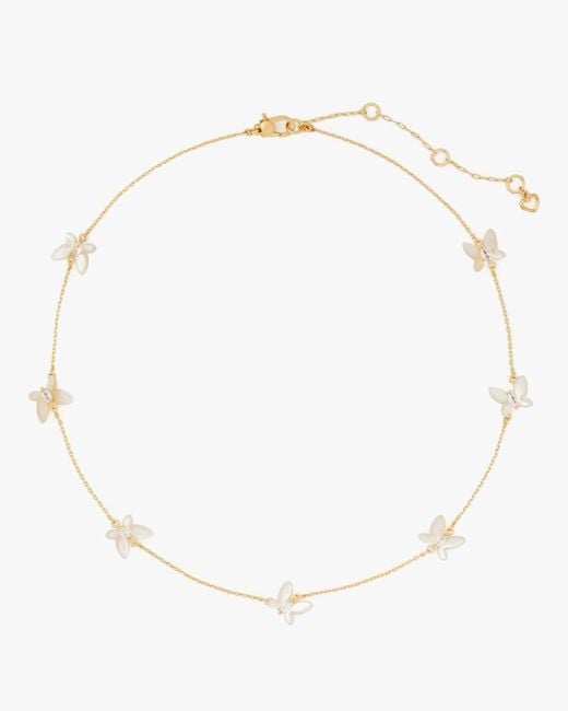 Kate Spade Natural Social Butterfly Delicate Scatter Necklace