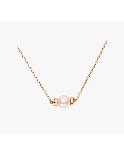 Kate Spade Metallic Kate Spade Fine Meant To Be Pearl & Diamond Pendant