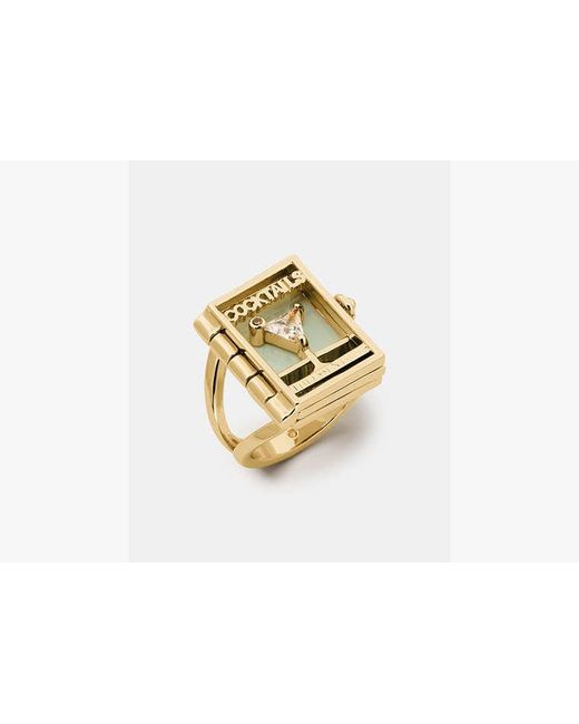 Kate Spade Metallic Page Turner Book Statement-Ring