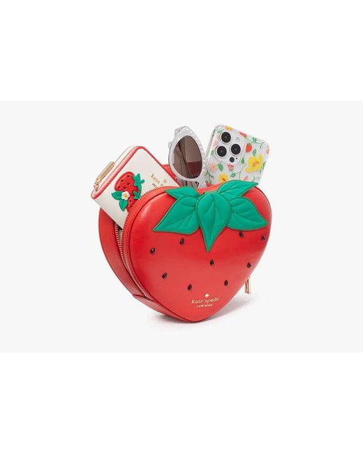 Kate Spade Pink Strawberry Dreams 3D-Umhängetasche in Erdbeerform
